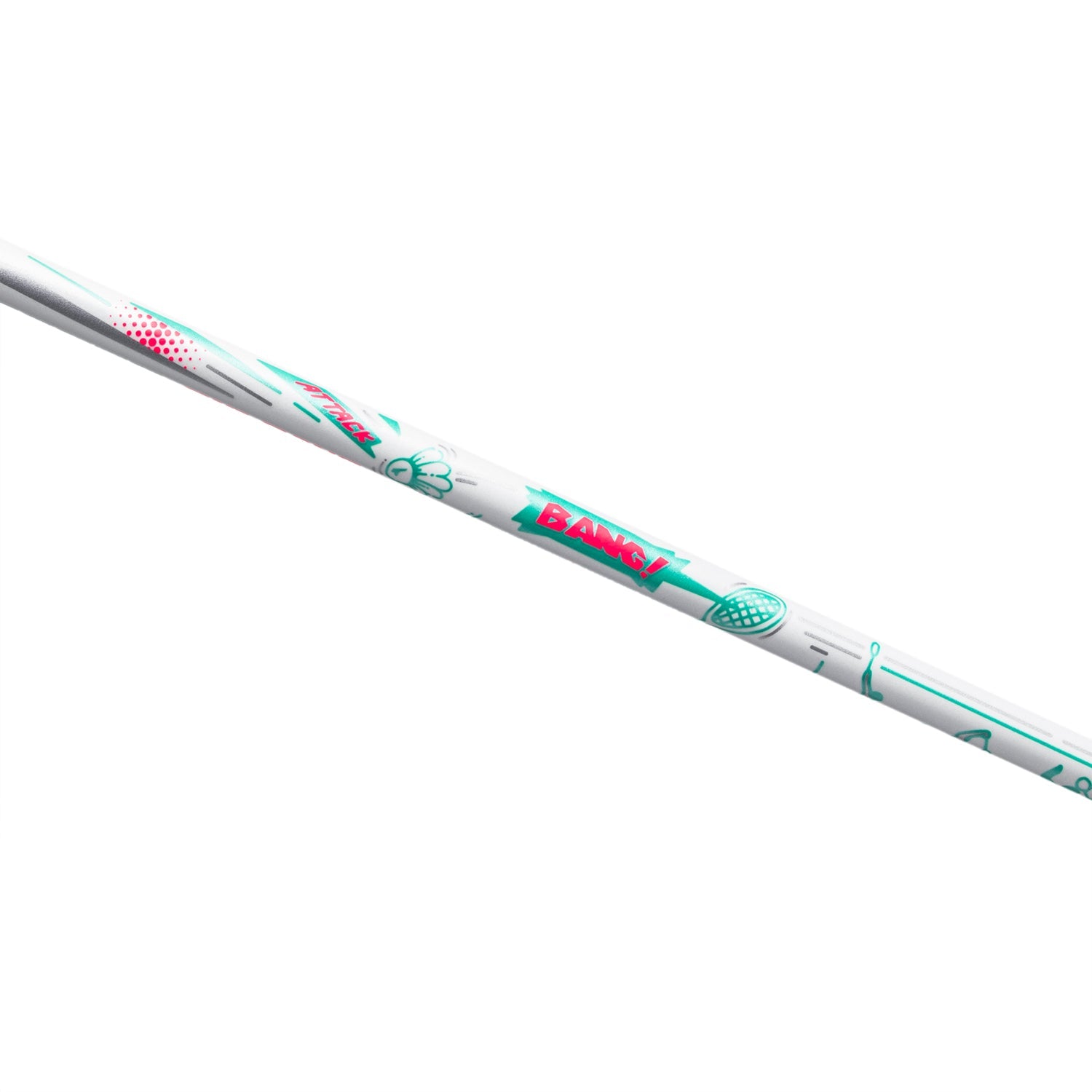 Badmintonschläger AXFORCE BIGBANG (7U) weiß - unbespannt - AYPS275-1/AYPT291-7