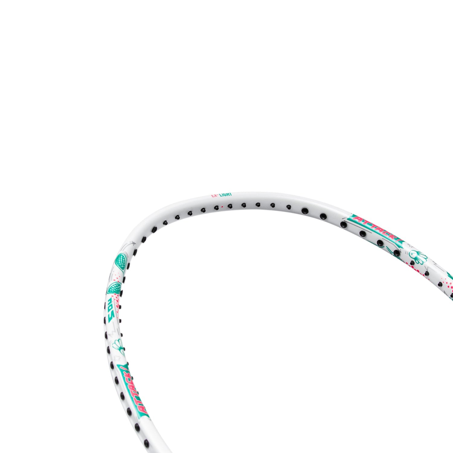 Badmintonschläger AXFORCE BIGBANG (7U) weiß - unbespannt - AYPS275-1/AYPT291-7