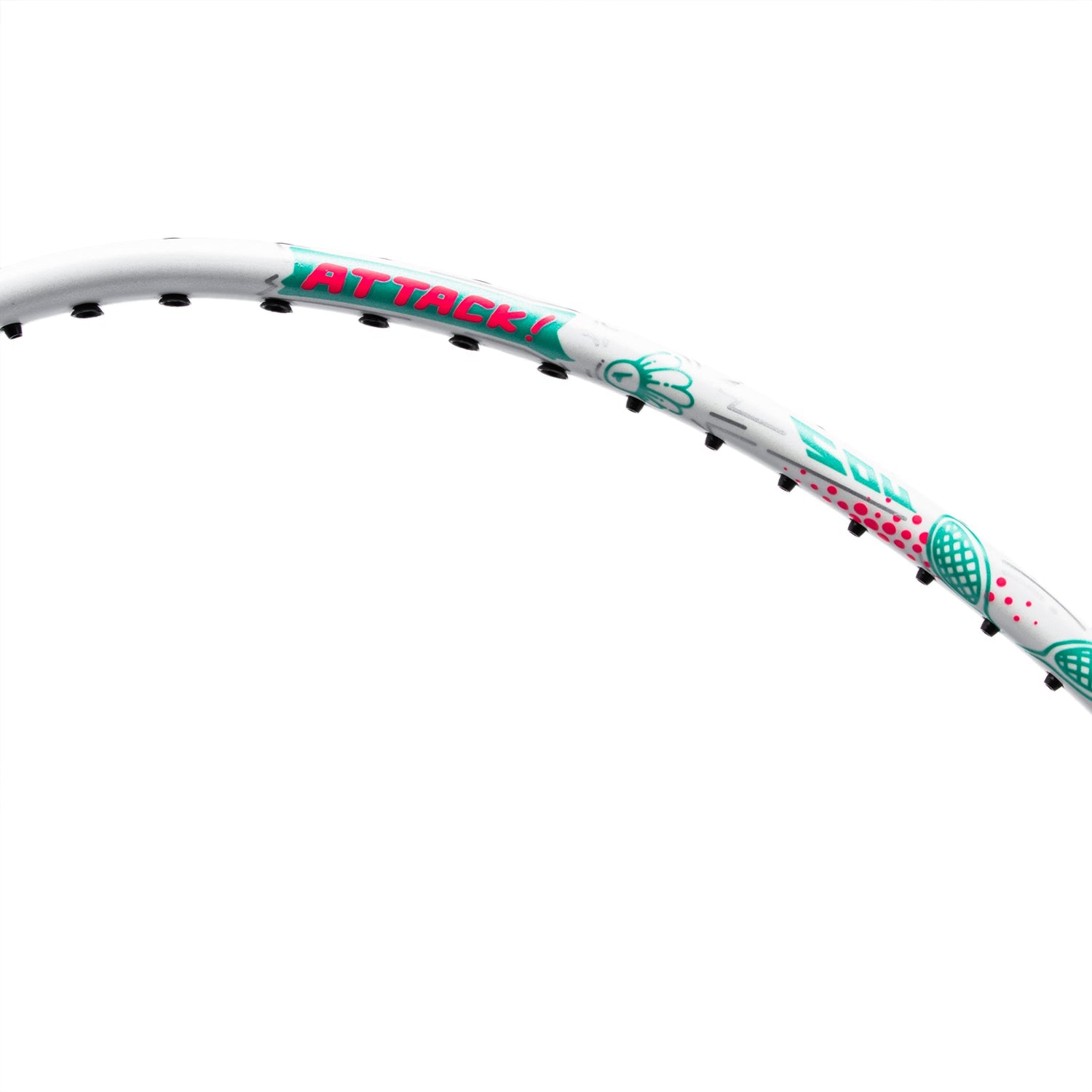 Badmintonschläger AXFORCE BIGBANG (7U) weiß - unbespannt - AYPS275-1/AYPT291-7