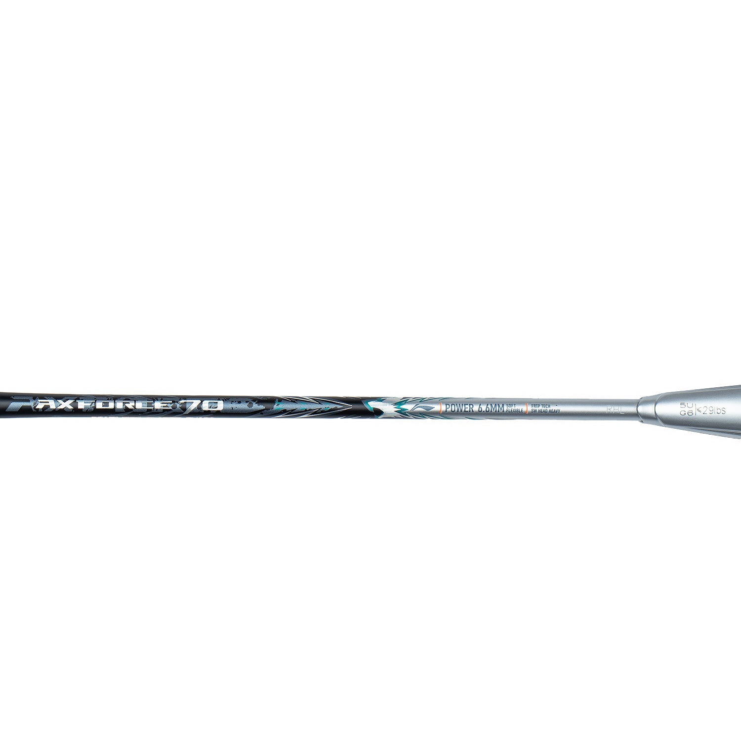 Badmintonschläger AXFORCE 70 (5U) Black/Silver - unbespannt - AYPT049-1/AYPT277-5