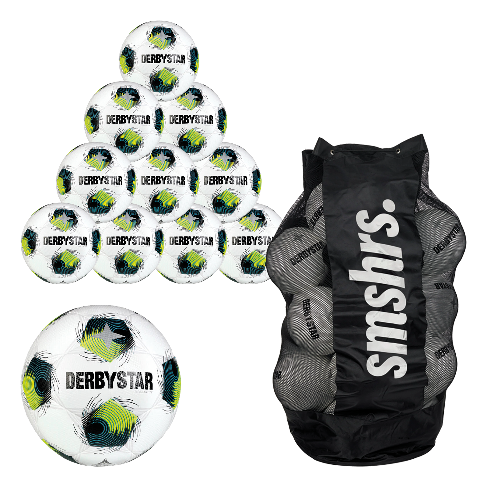 Derbystar 10er Ballpaket inkl. 1x Ballsack Brillant TT DB v24