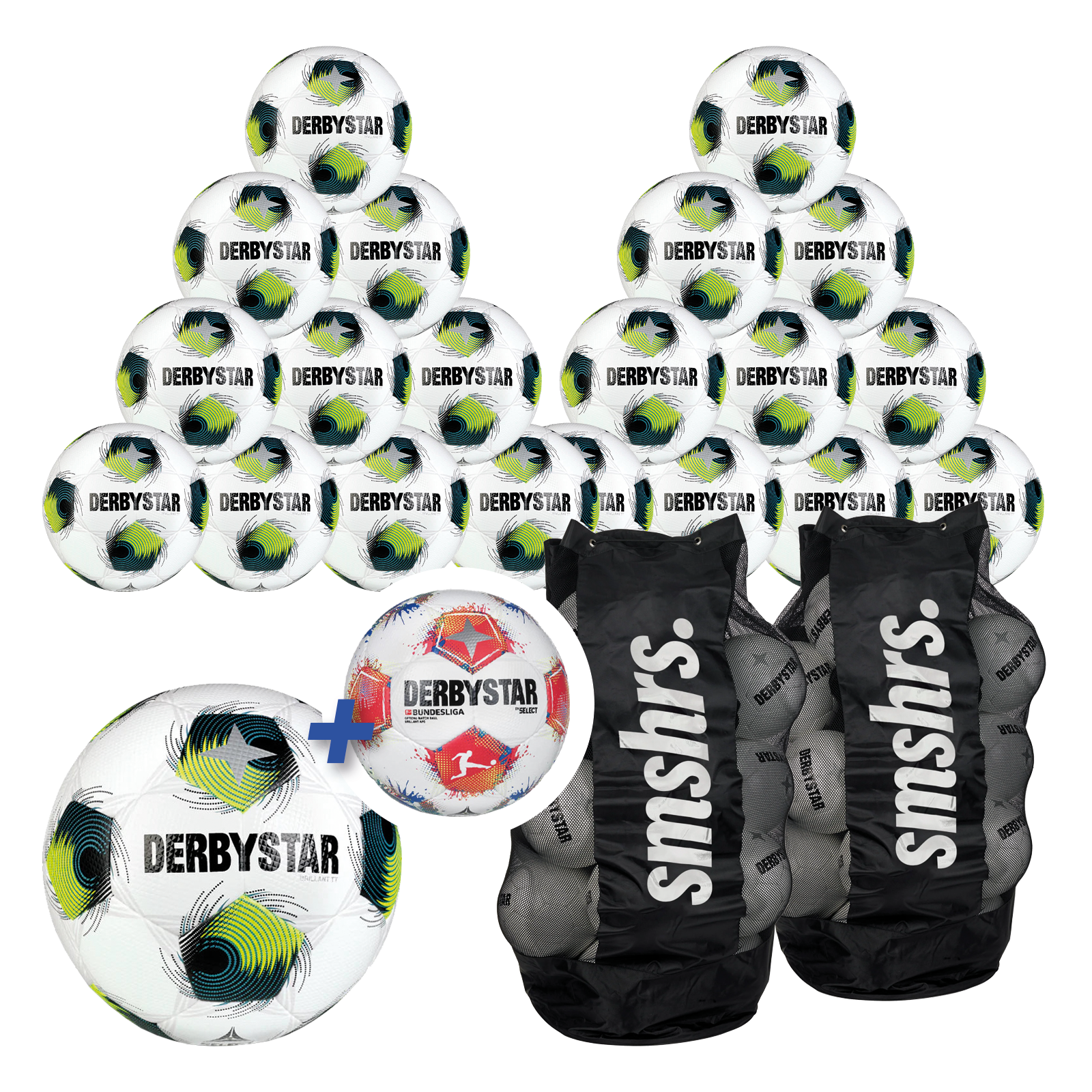 Derbystar 20er Ballpaket inkl. 2x Ballsack Brillant TT DB v24 + Original Bundesligaspielball 25/26