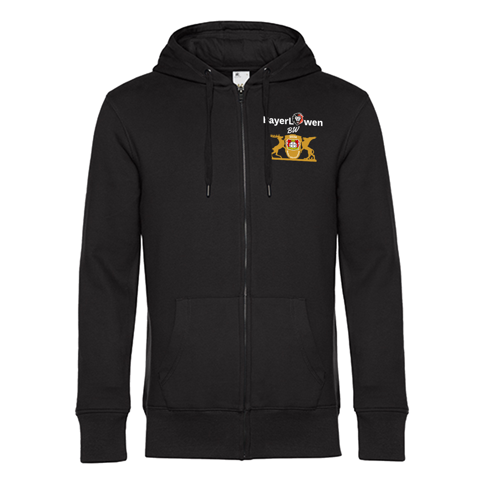 BayerLöwen Zip-Hoodie ohne Rückendruck