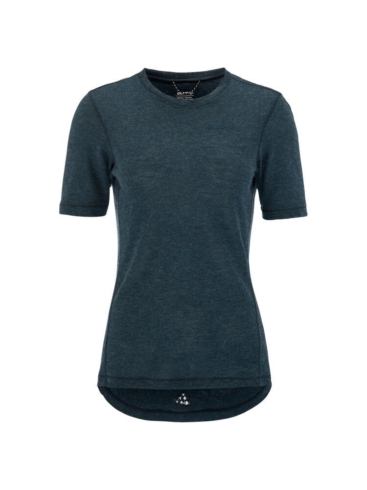 Everyday Wool Kurzarm T-Shirt Damen