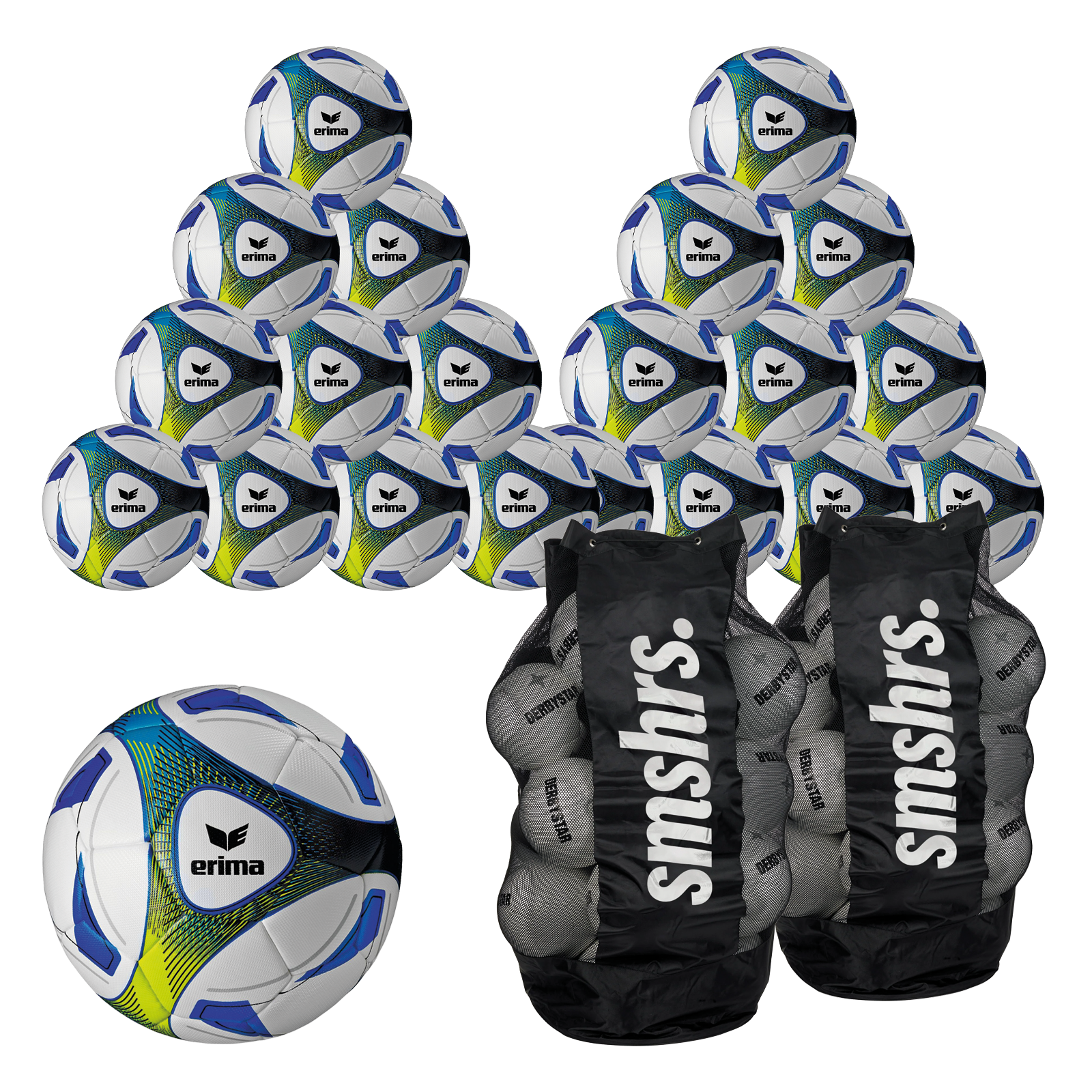 Erima Hybrid 20er Ballpaket inkl. 2x Ballsack
