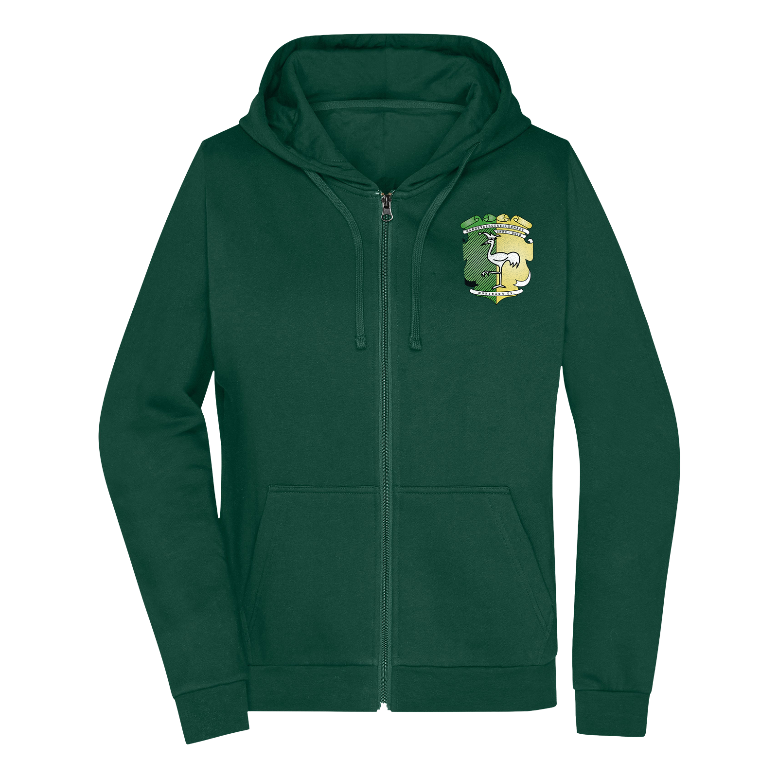 Grün-Gold Wurzbach Zip-Hoodie Damen