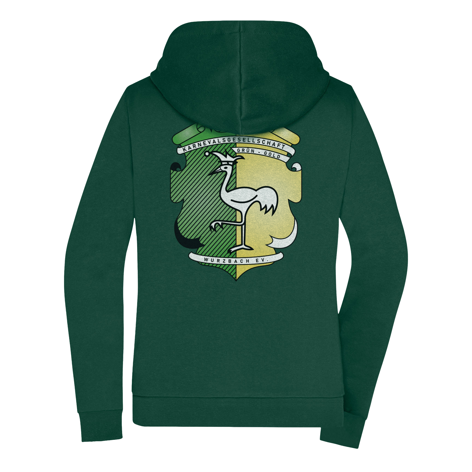 Grün-Gold Wurzbach Zip-Hoodie Damen