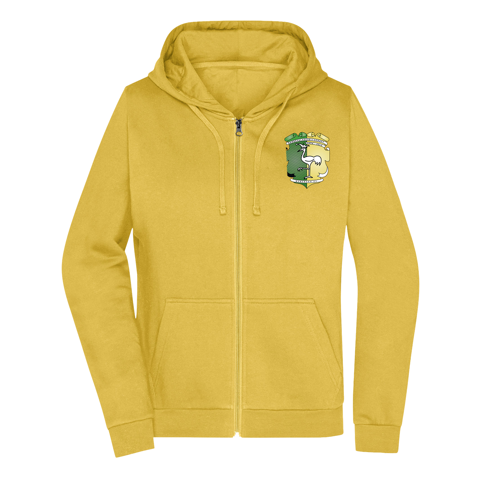 Grün-Gold Wurzbach Zip-Hoodie Damen