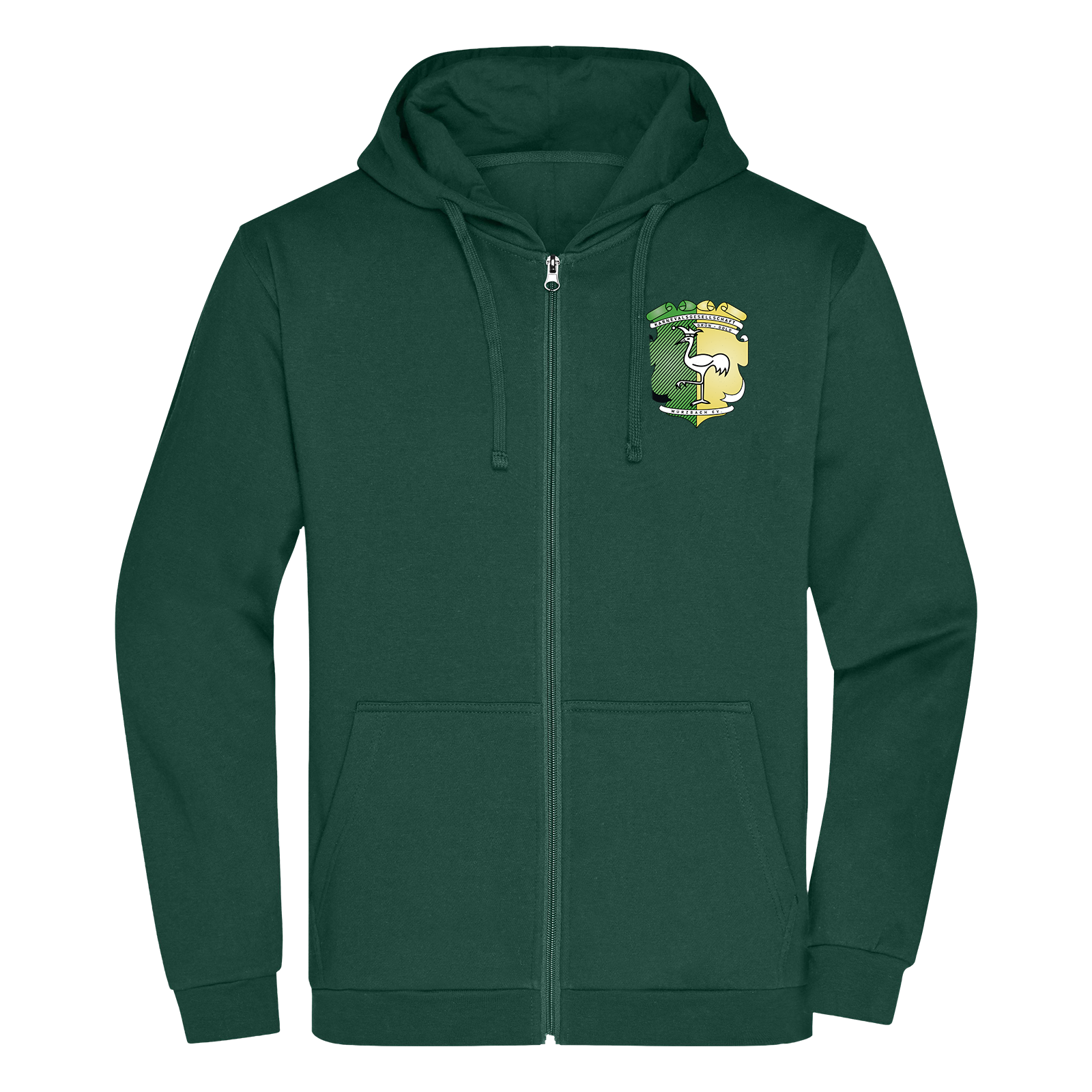 Grün-Gold Wurzbach Zip-Hoodie Herren