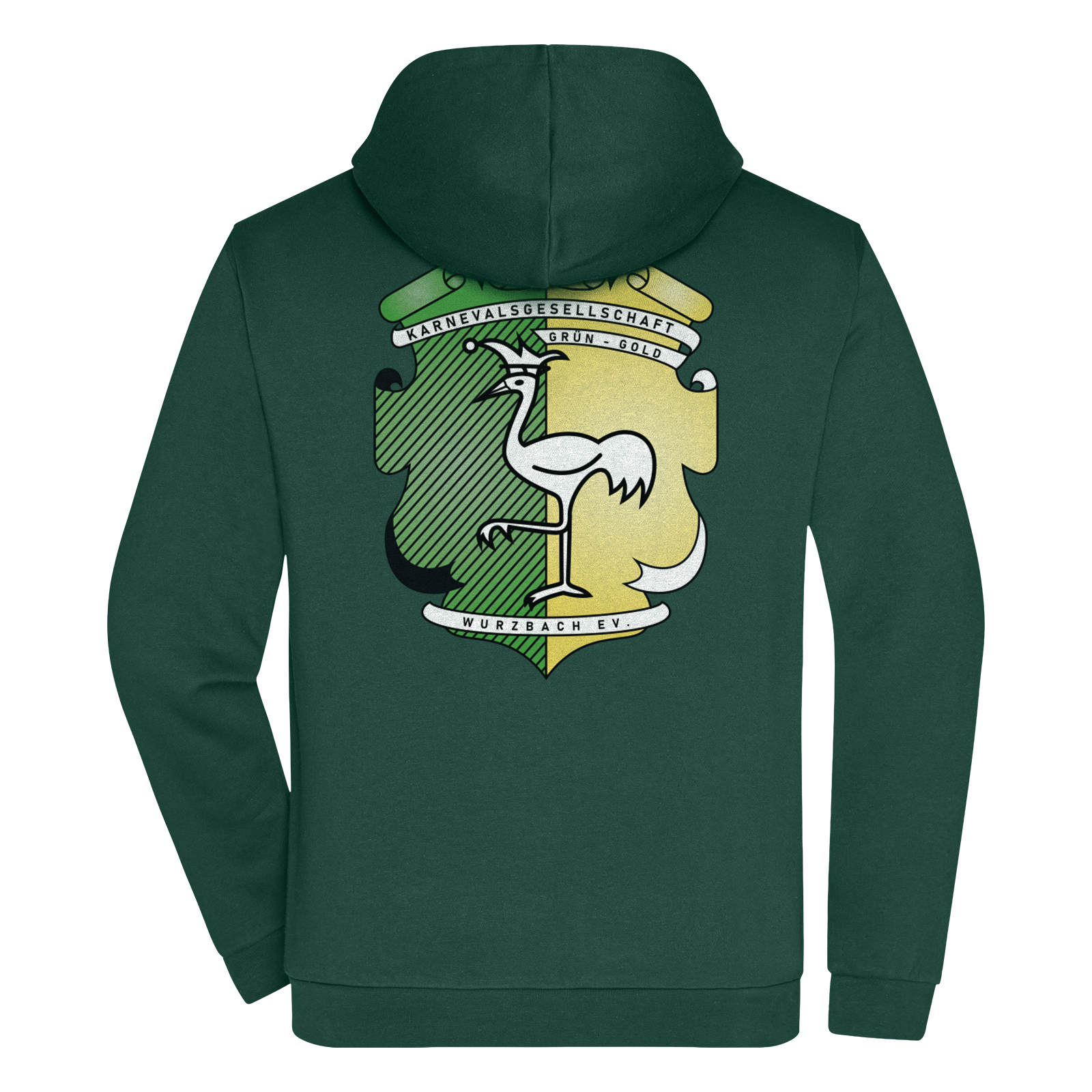 Grün-Gold Wurzbach Zip-Hoodie Herren
