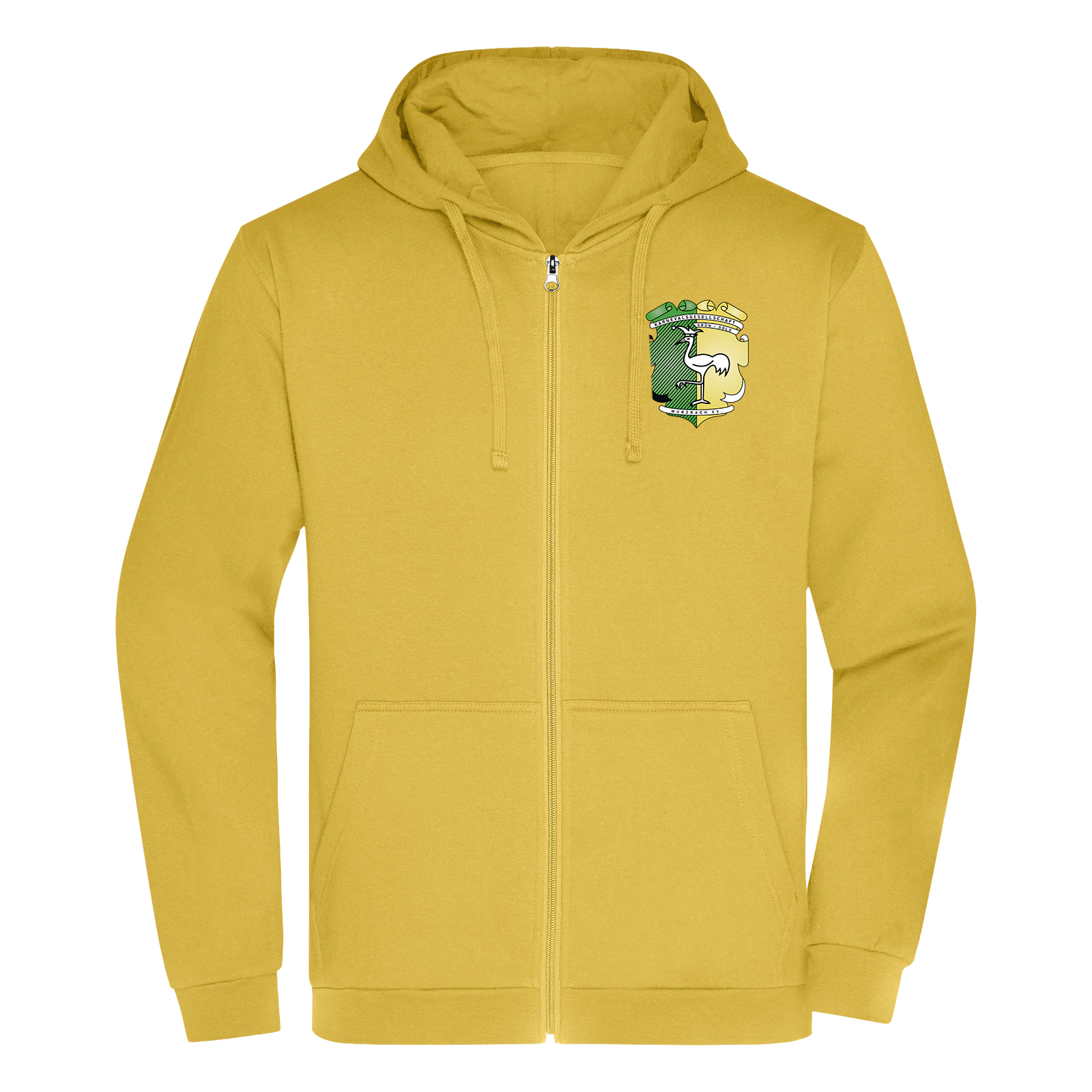 Grün-Gold Wurzbach Zip-Hoodie Herren