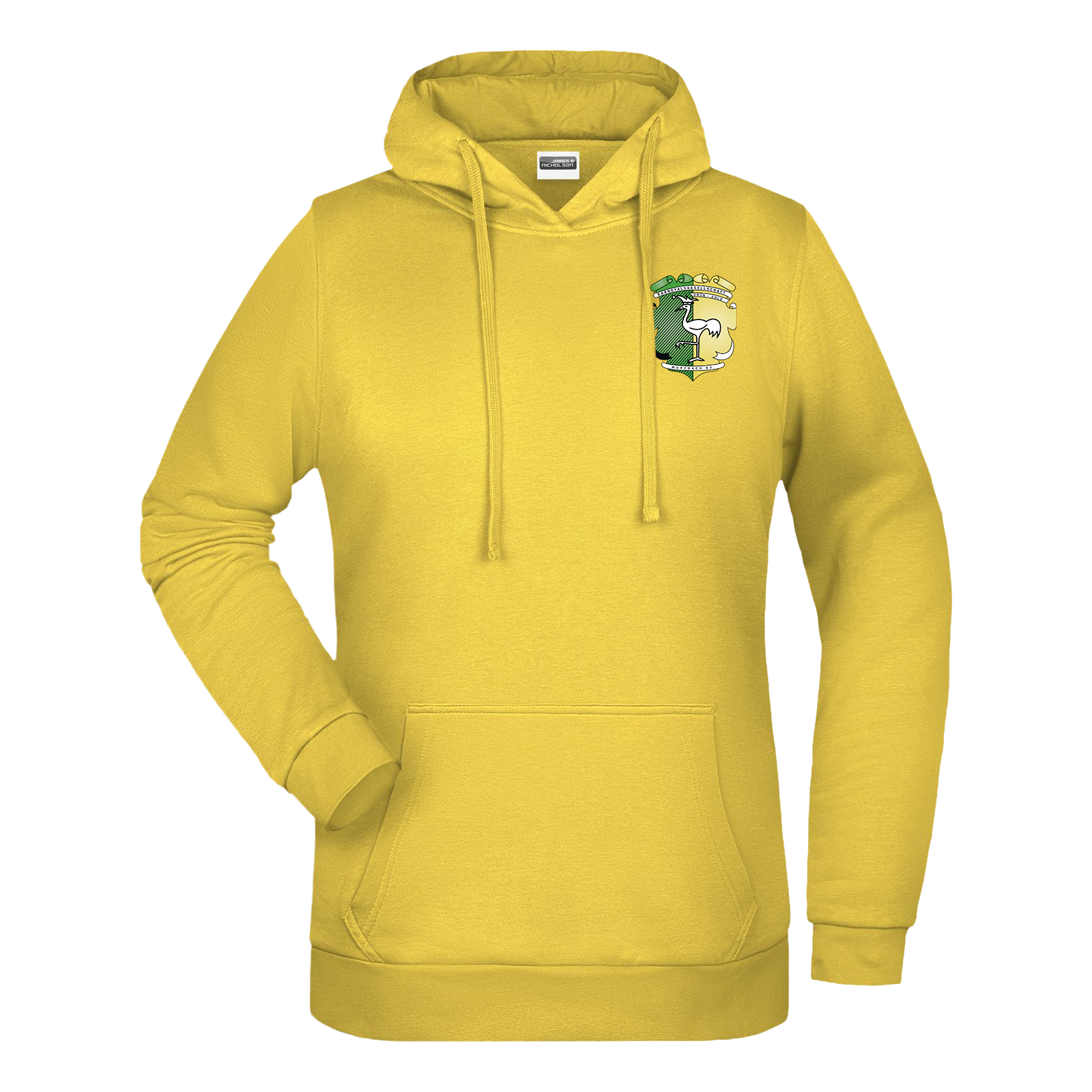 Grün-Gold Wurzbach Hoodie "Logo" Damen