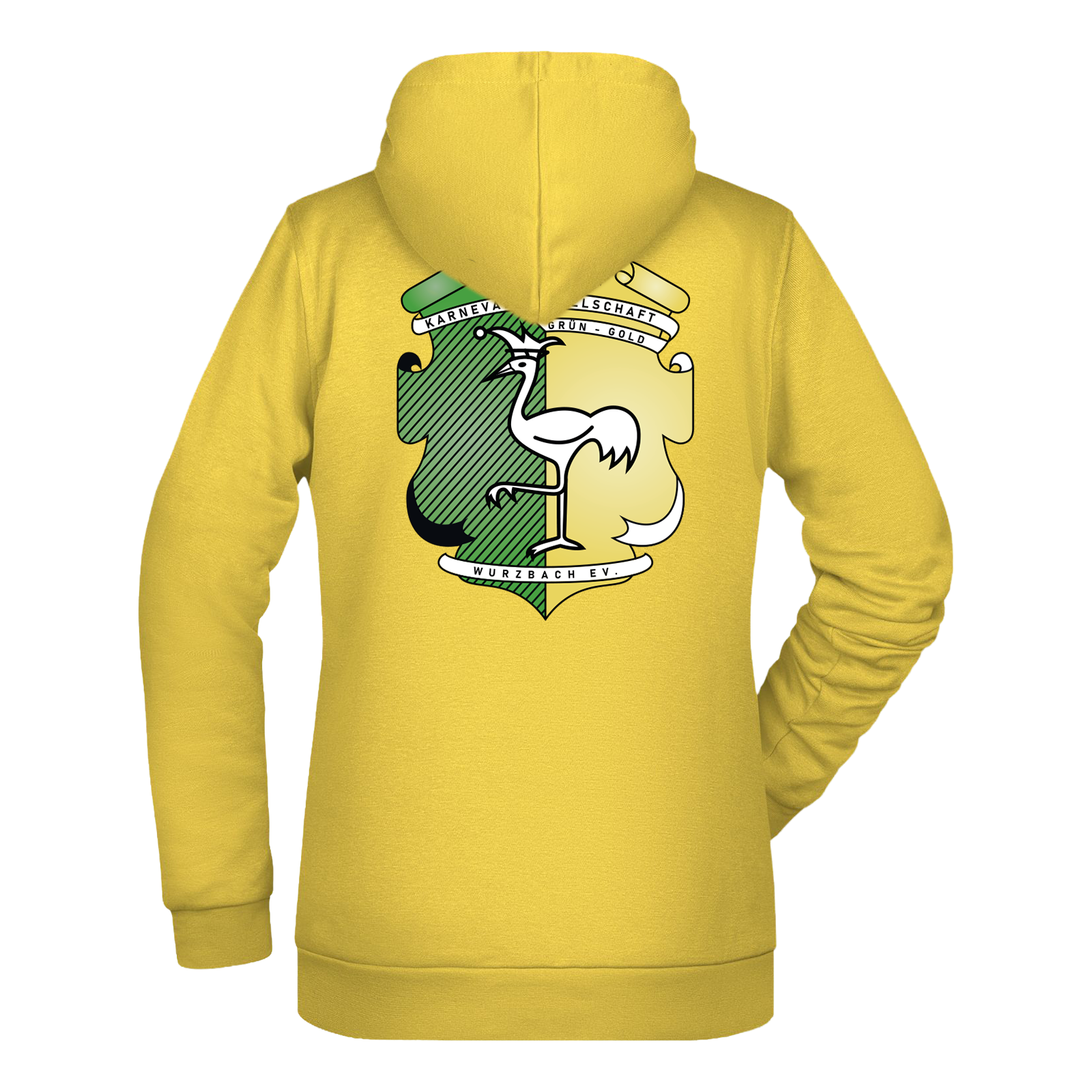 Grün-Gold Wurzbach Hoodie "Logo" Damen