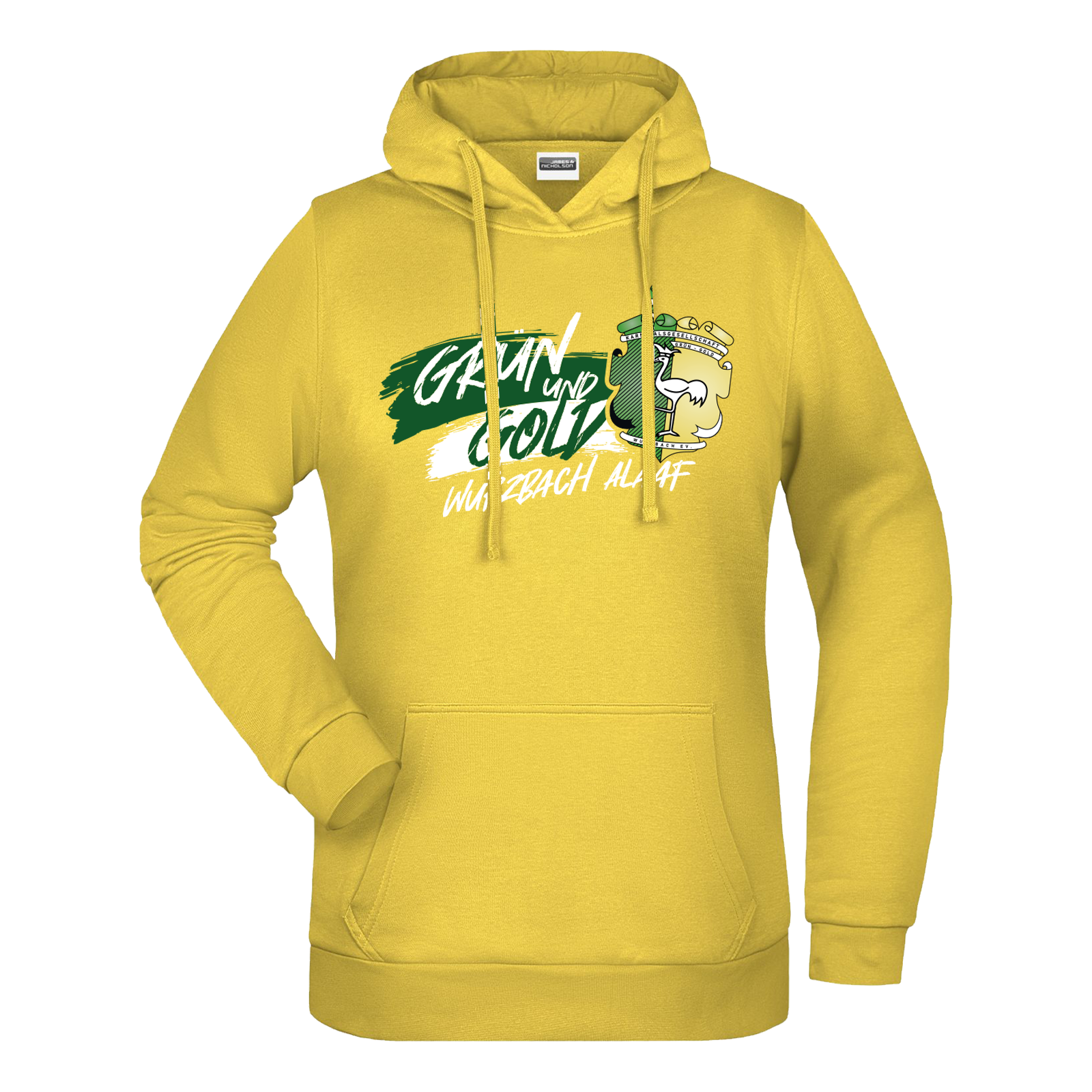 Grün-Gold Wurzbach Hoodie "Alaaf" Damen