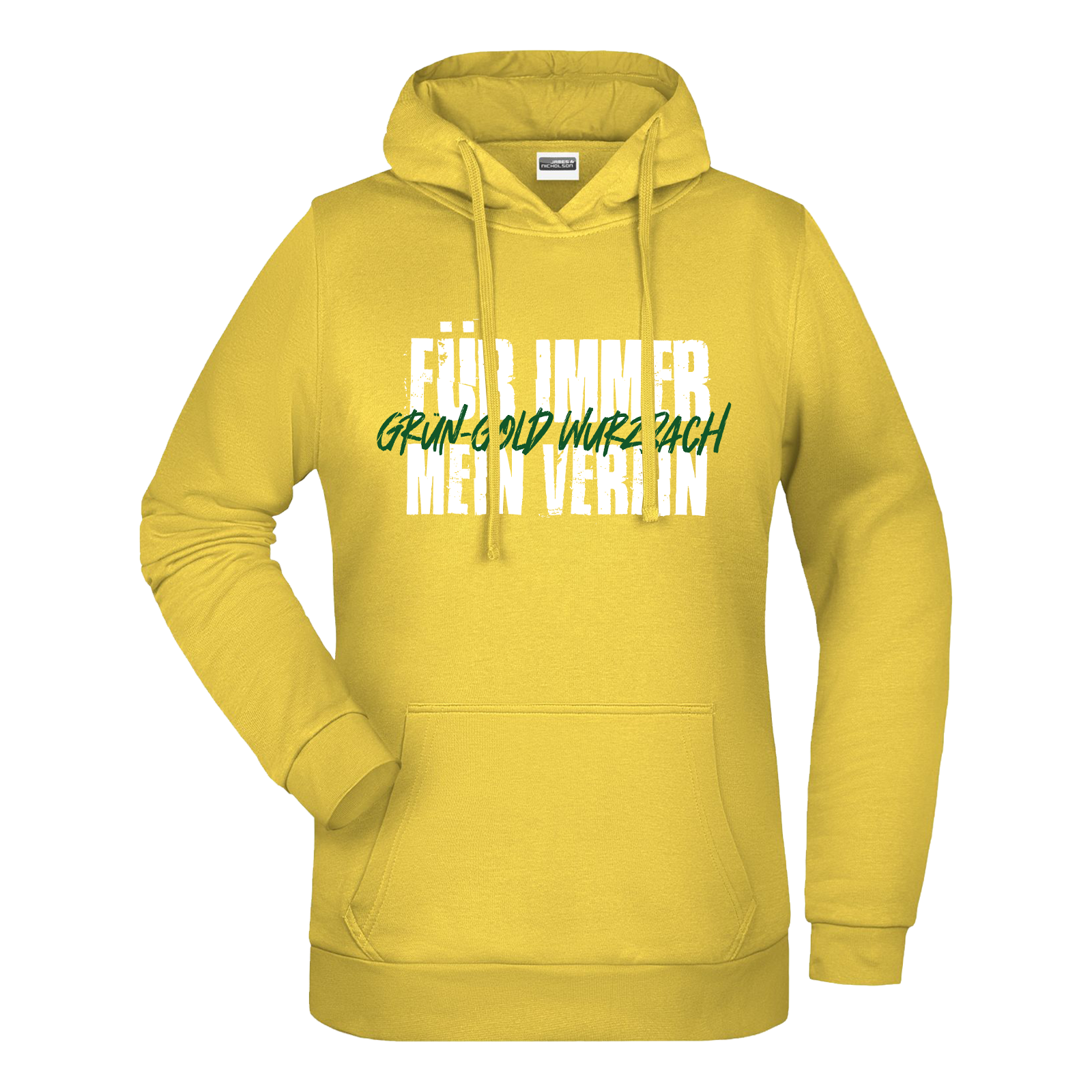 Grün-Gold Wurzbach Hoodie "Für Immer" Damen