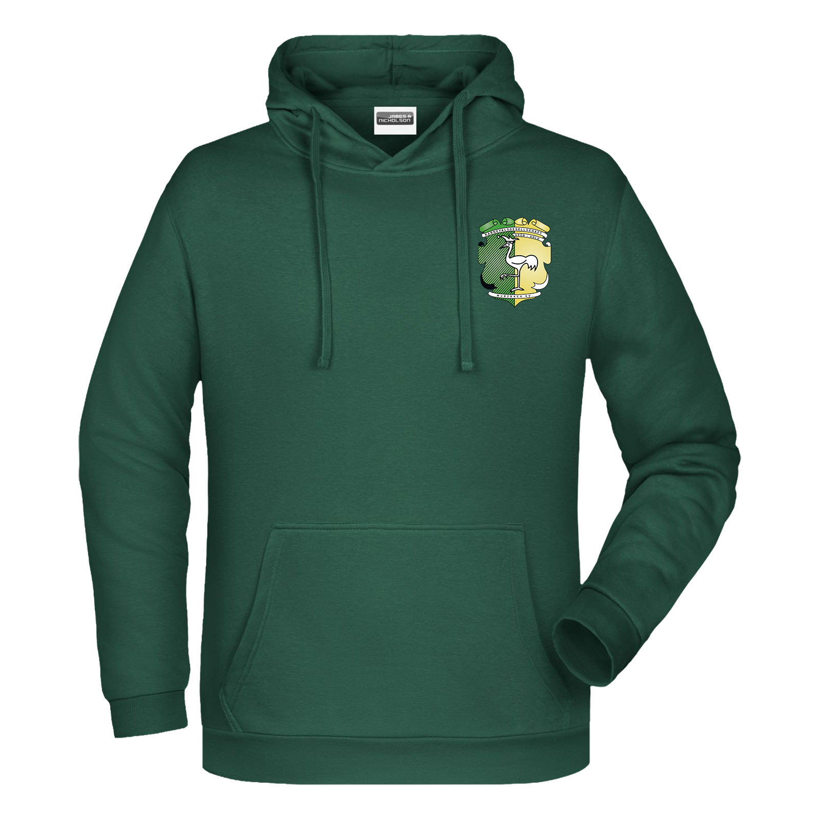 Grün-Gold Wurzbach Hoodie "Logo"