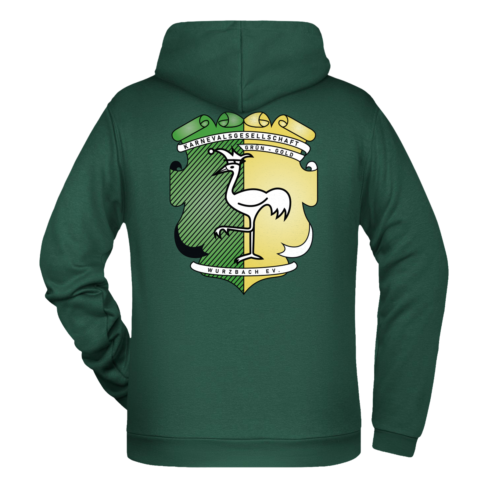 Grün-Gold Wurzbach Hoodie "Logo"