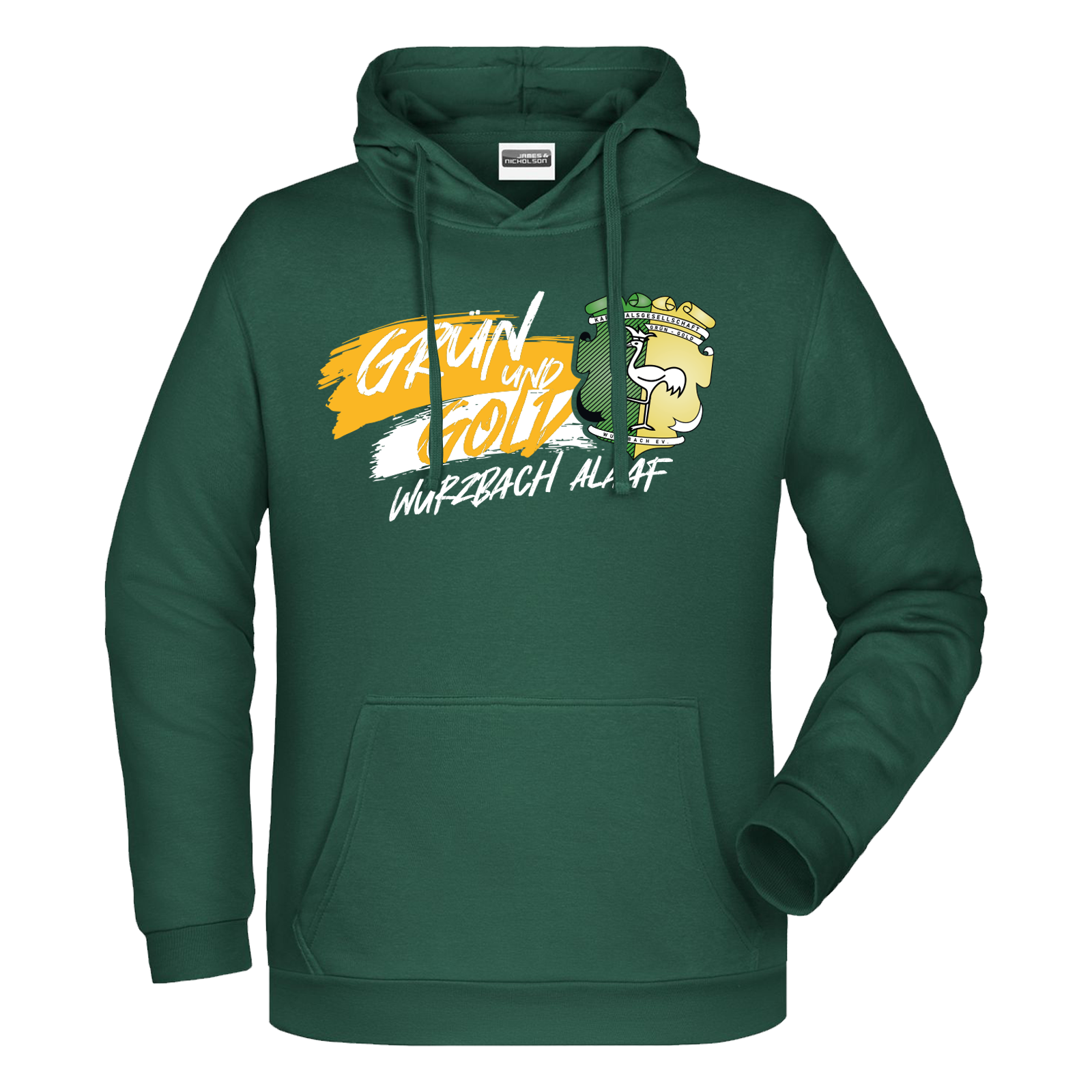 Grün-Gold Wurzbach Hoodie "Alaaf"