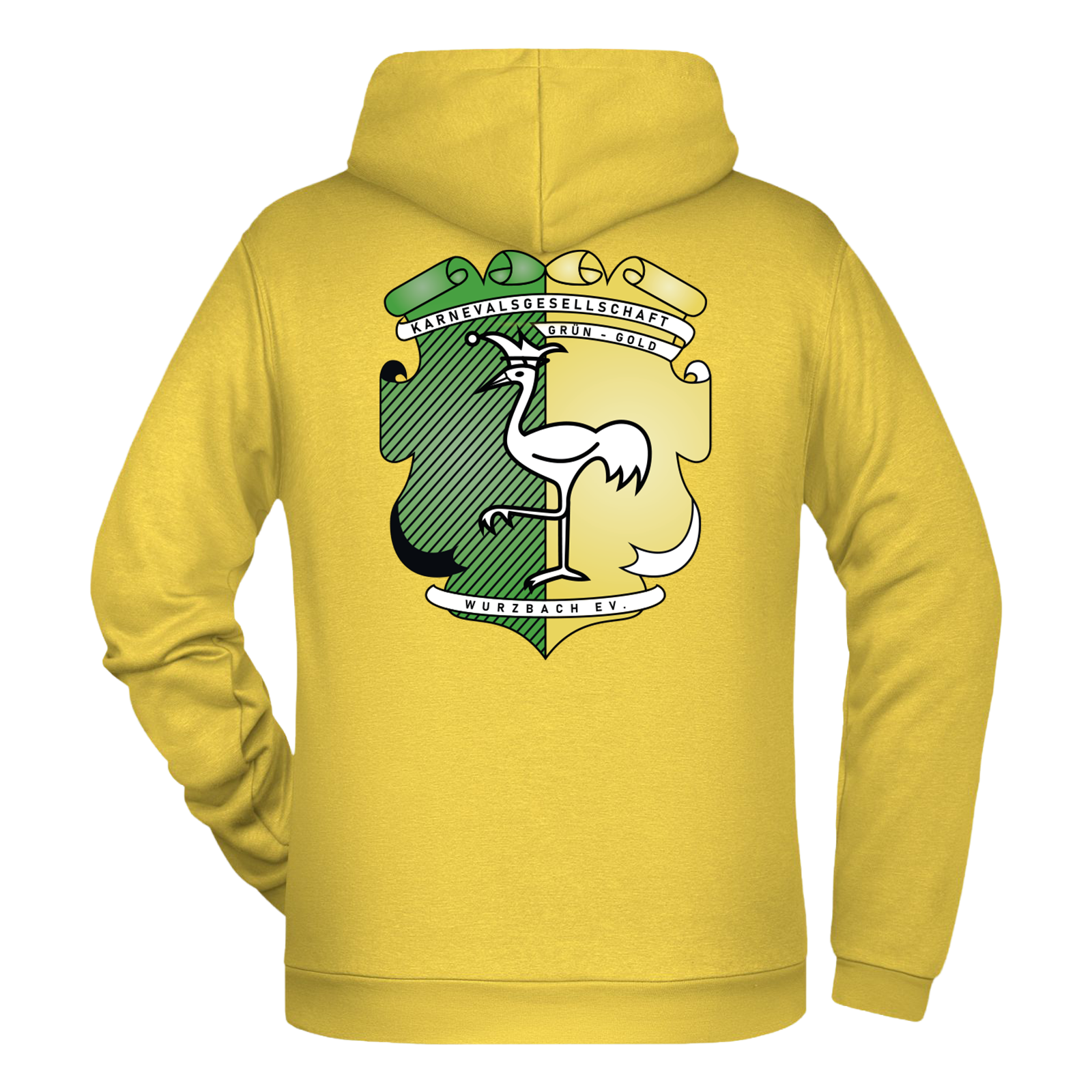 Grün-Gold Wurzbach Hoodie "Logo"
