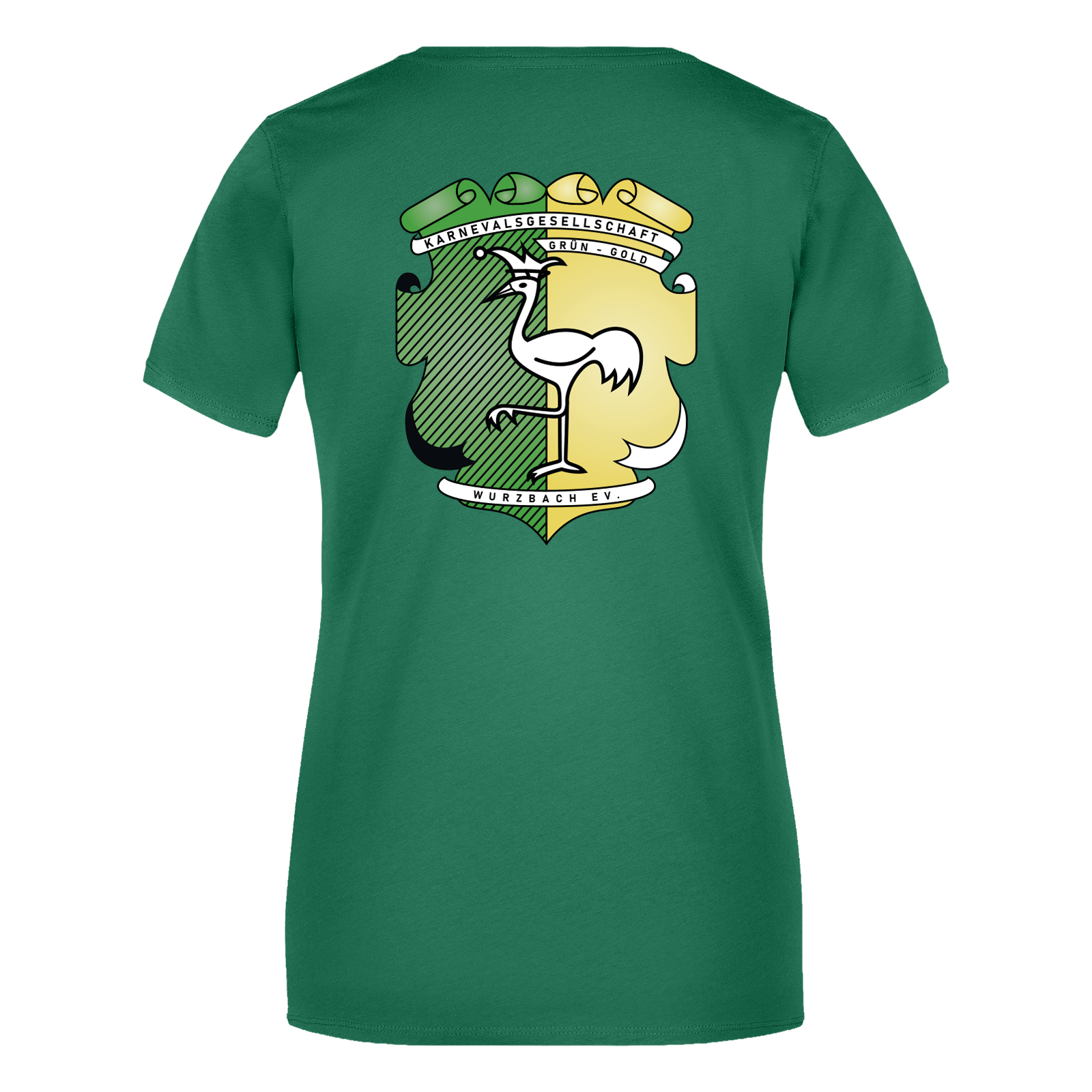 Grün-Gold Wurzbach T-Shirt "Logo" Damen