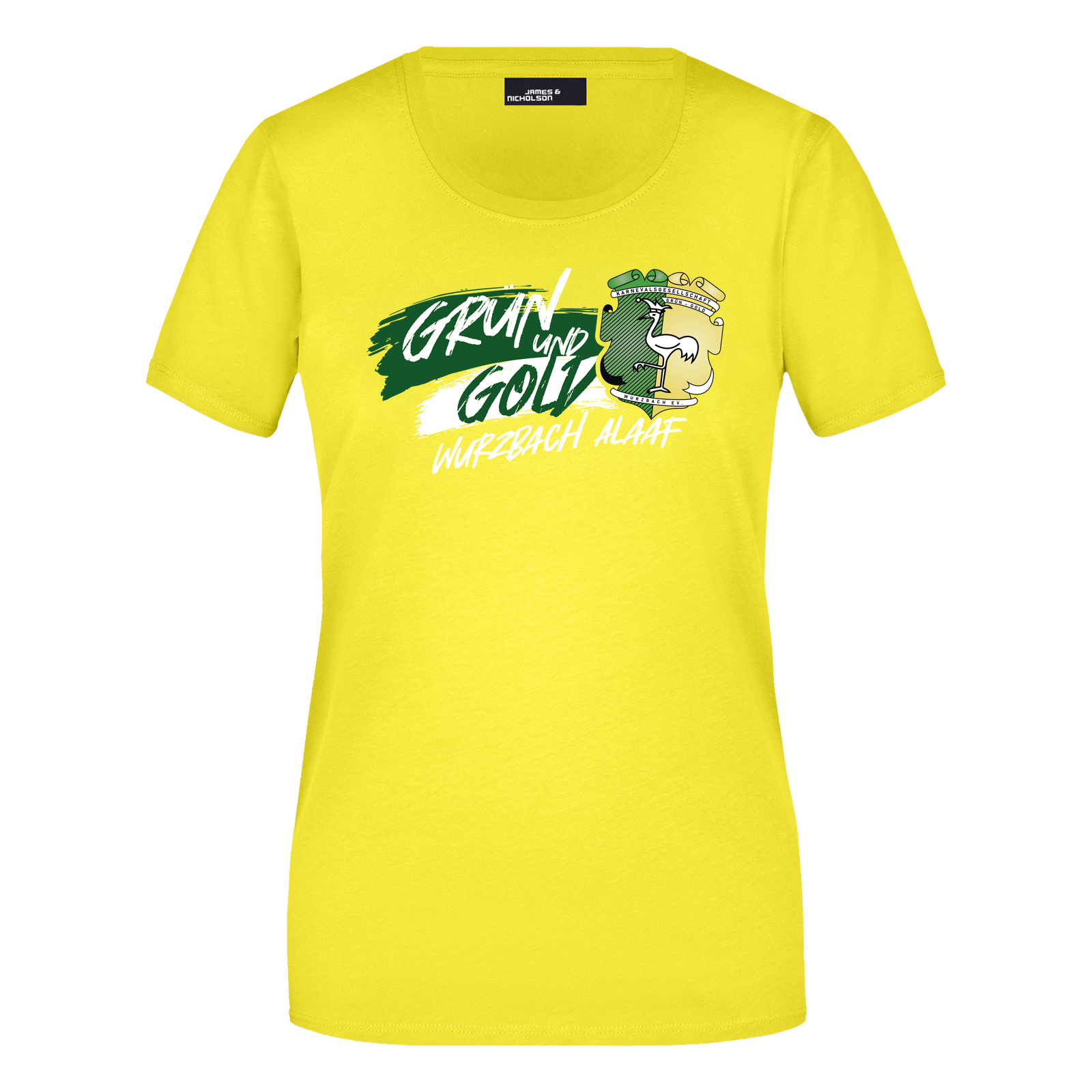 Grün-Gold Wurzbach T-Shirt "Alaaf" Damen
