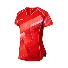 Tischtennis Kinder Nationalteam Wettkampftrikot "Cyber" - rot - AAYT034-5