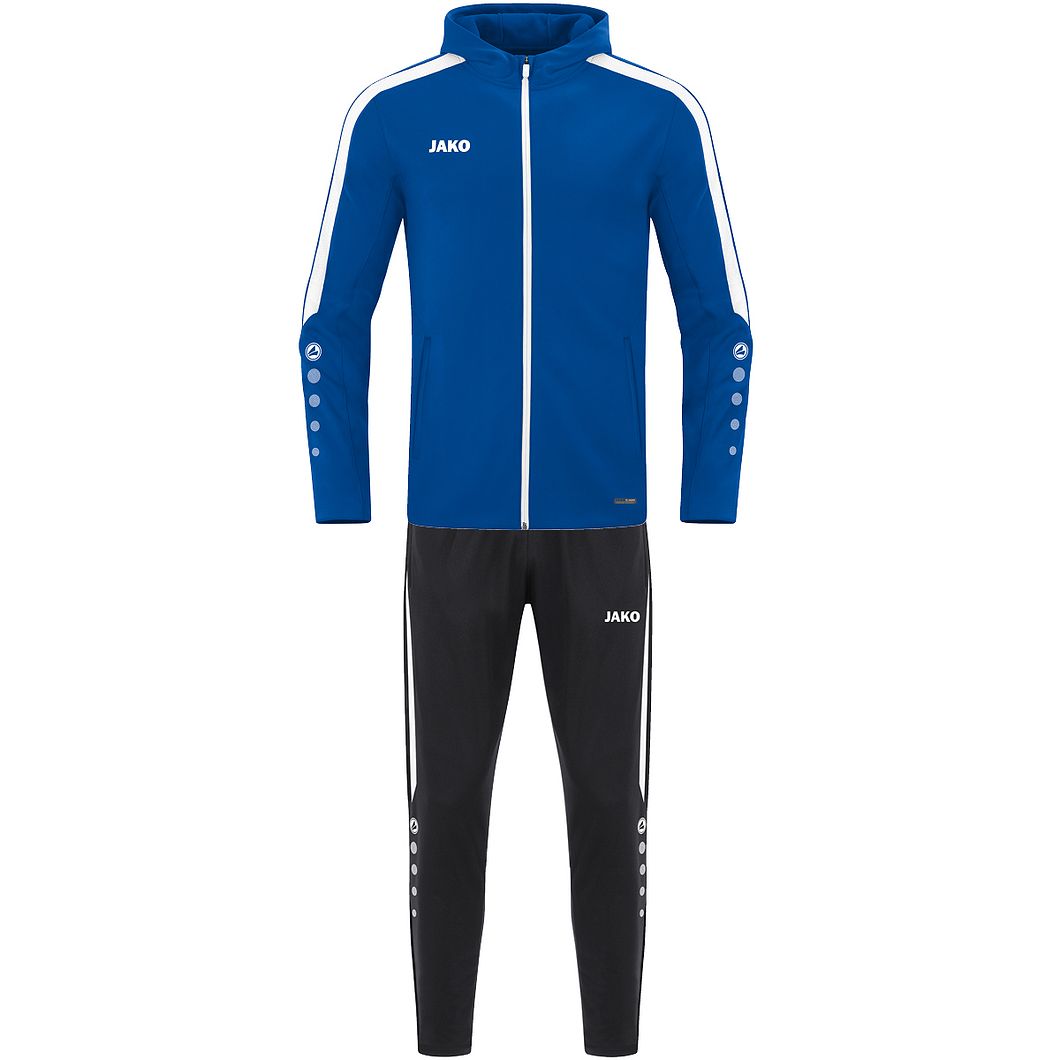 Trainingsanzug Polyester Power mit Kapuze