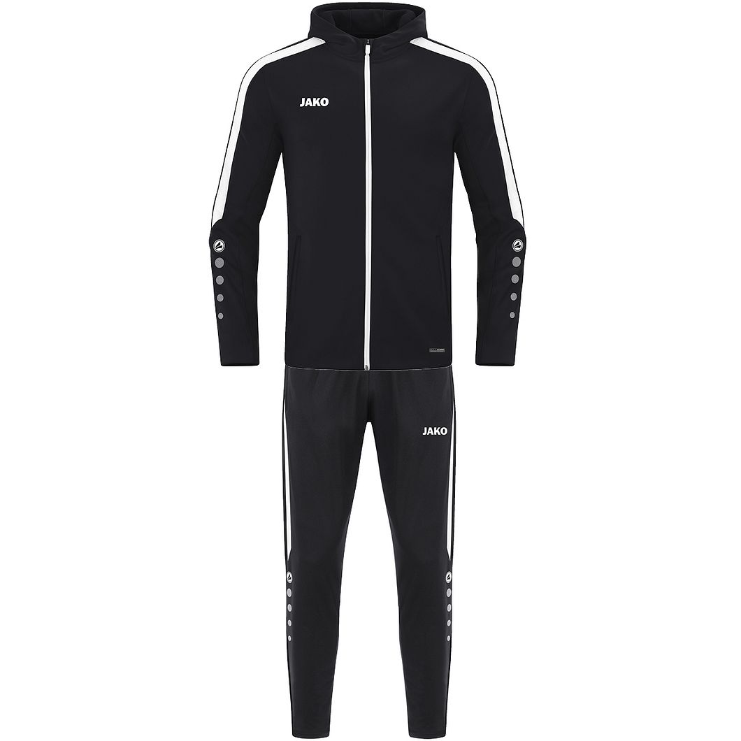 Trainingsanzug Polyester Power mit Kapuze