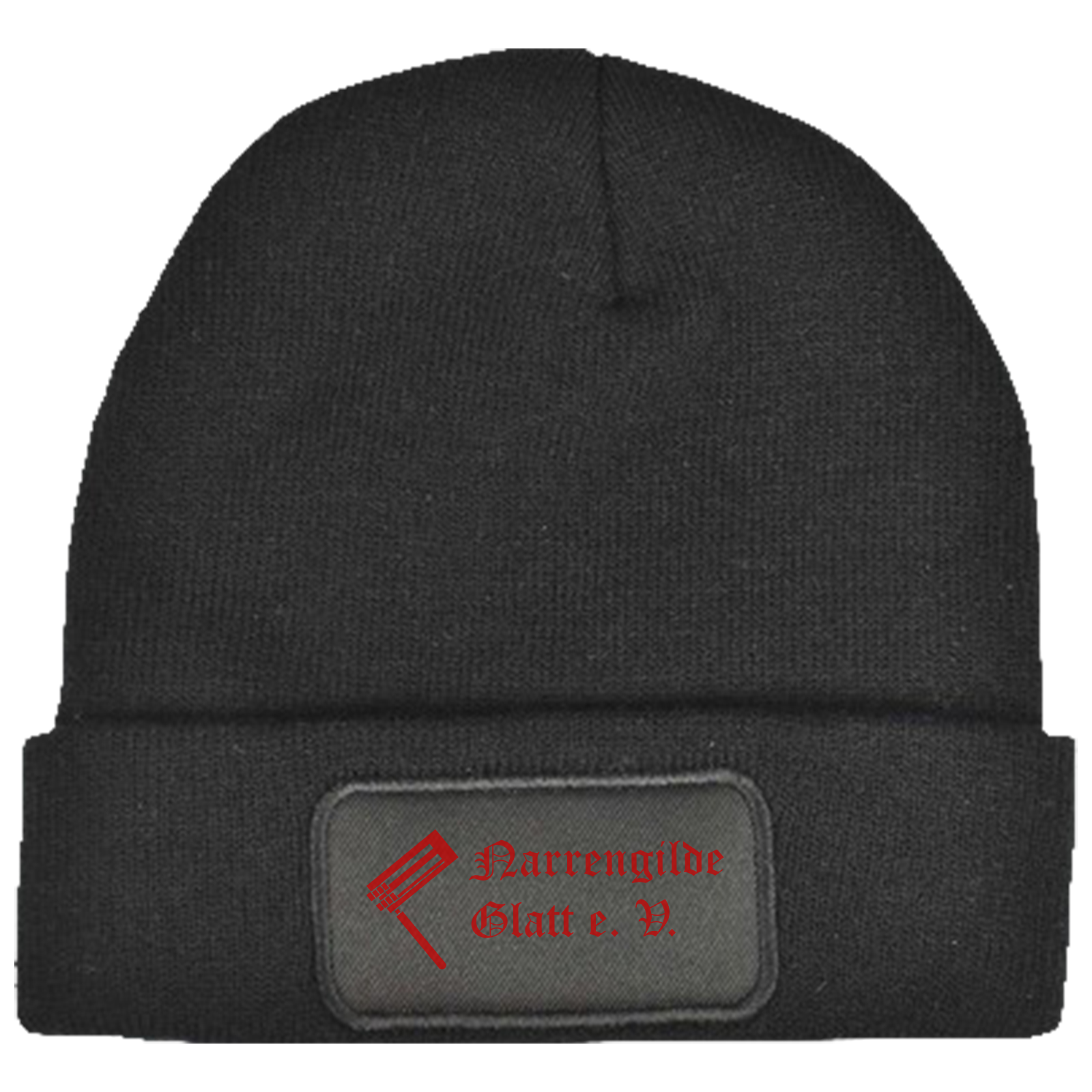 Narrengilde Glatt Strickmütze "Beanie" Pechkneacht