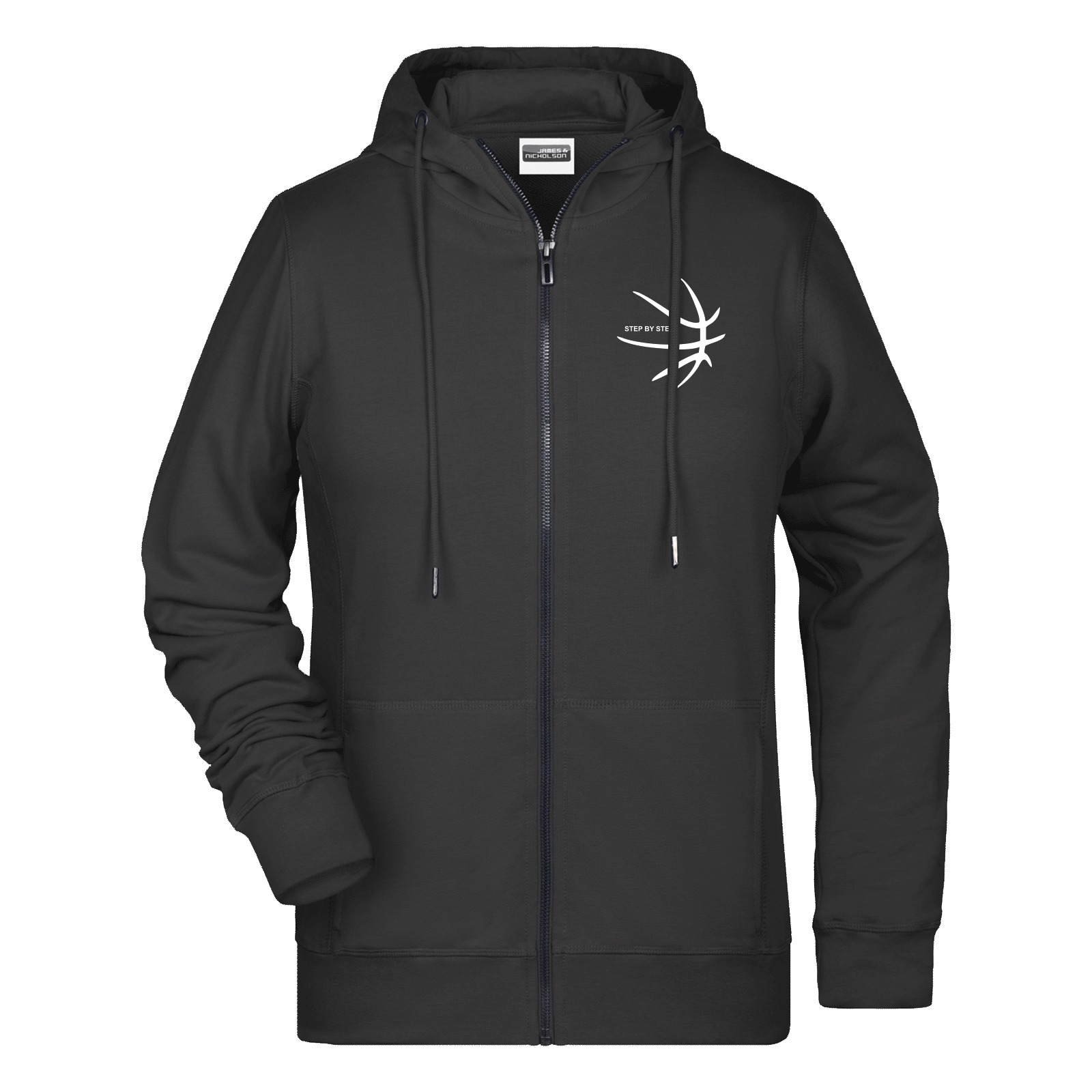 STEP BY STEP Zip Hoody Herren "Logo"