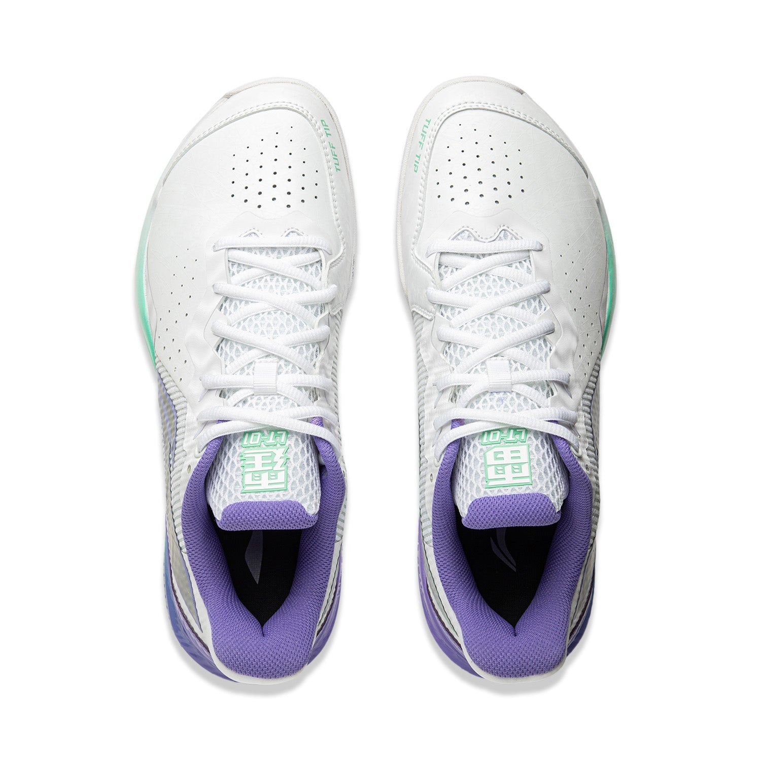 Unisex Badmintonschuh Donner 2 - weiß/lila - AYZU015-1